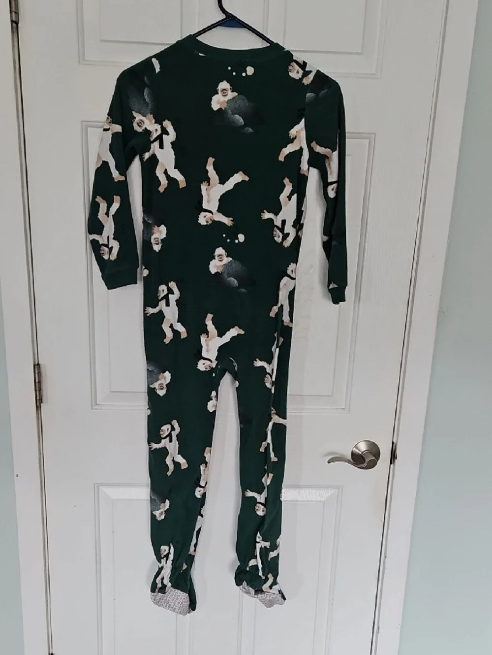 Carter's Forest Green Pattern Footed Pajama One-Piece